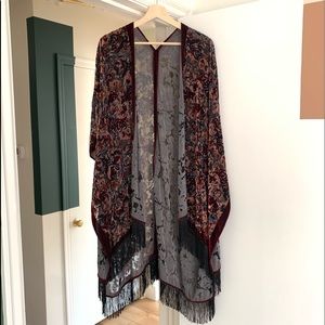 Lovestitch Velvet Floral Kimono